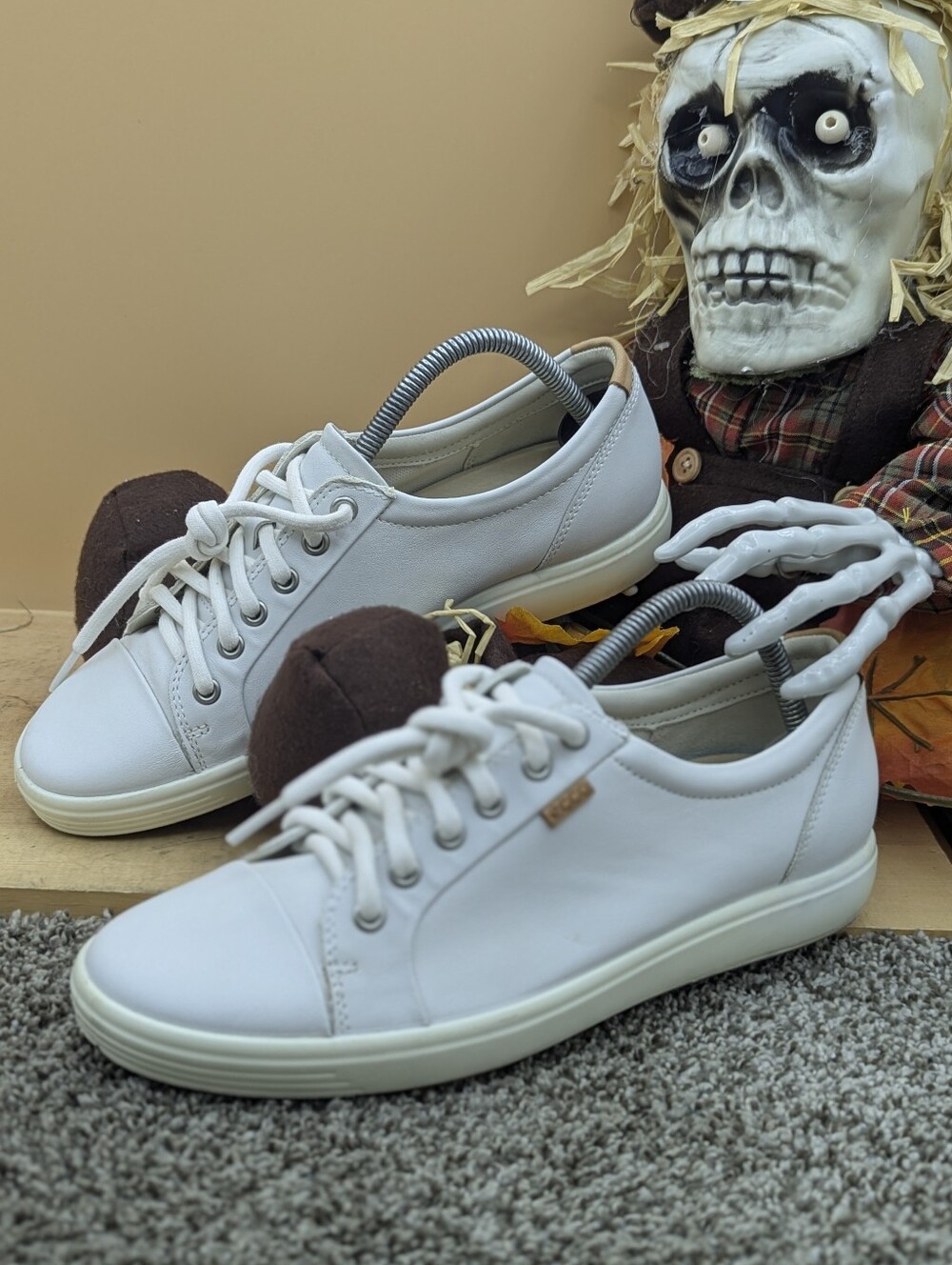 Ecco  Soft 7 Women's Size 10/10.5(41) Gray Leather Lace Up Shoes Casual Dress